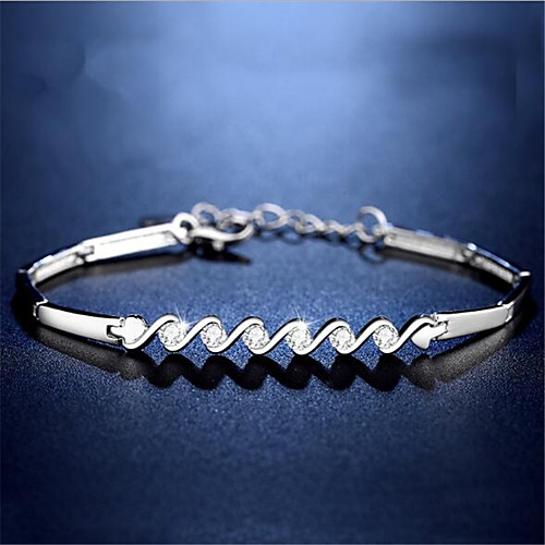 

Women's Tennis Bracelet Bracelet Classic Lucky Fashion Copper Bracelet Jewelry Silver For Christmas Party Evening Gift Date Birthday / Silver Plated