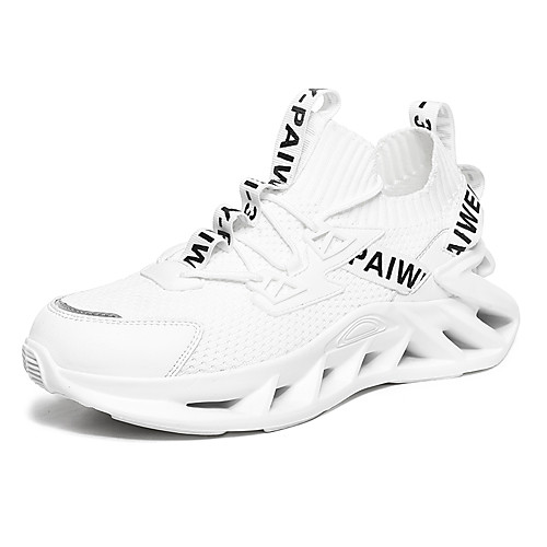 

Men's Trainers Athletic Shoes Casual Outdoor Fitness & Cross Training Shoes Mesh Tissage Volant Breathable Non-slipping Height-increasing Light Green Green White Summer
