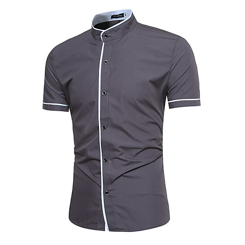 

Men's Shirt non-printing Plain Solid Color Short Sleeve Casual Tops Casual Soft Breathable Wine Gray Black