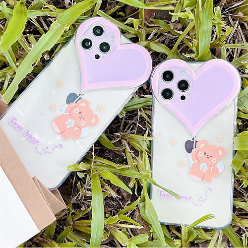 

Phone Case For Apple Back Cover iPhone 12 Pro Max 11 SE 2020 X XR XS Max 8 7 Shockproof Dustproof Cartoon Heart TPU