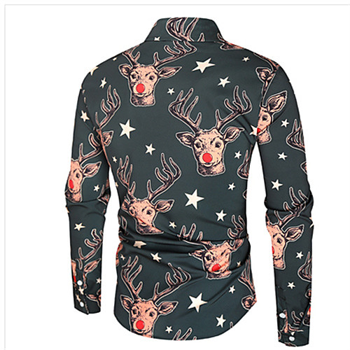 

Men's Shirt Graphic Long Sleeve Daily Tops Casual Black