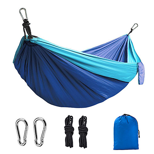

Outdoor Double Hammock 210t Parachute Cloth Hammock, Suitable for Picnic,Party,Patio,Barbecue