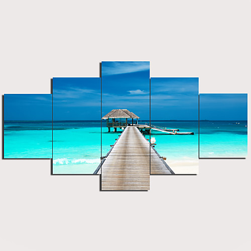 

5 Panels Wall Art Canvas Prints Painting Artwork Picture Seascape Painting Home Decoration Decor Rolled Canvas No Frame Unframed Unstretched