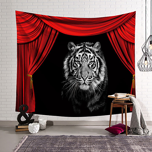 

Circus Curtain Wall Tapestry Art Decor Blanket Curtain Hanging Home Bedroom Living Room Decoration Polyester Tiger