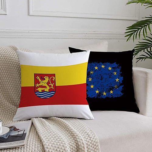 

Double Side Cushion Cover 2PCS Soft Decorative Square Throw Pillow Cover Cushion Case Pillowcase for Bedroom Livingroom Superior Quality Machine Washable Outdoor Cushion for Sofa Couch Bed Chair