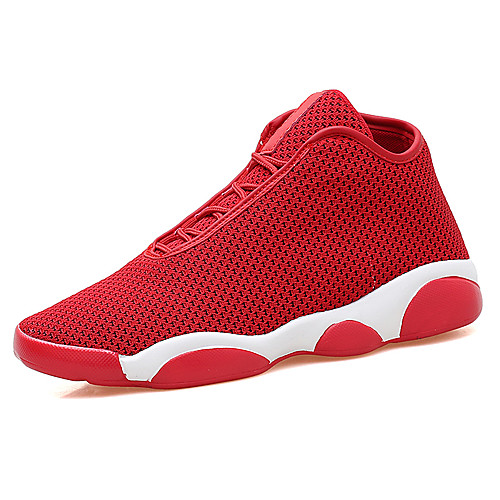 

Men's Trainers Athletic Shoes Sporty Look Sporty Casual Preppy Athletic Daily Basketball Shoes Mesh Breathable Non-slipping Wear Proof Red Blue Black Fall Spring