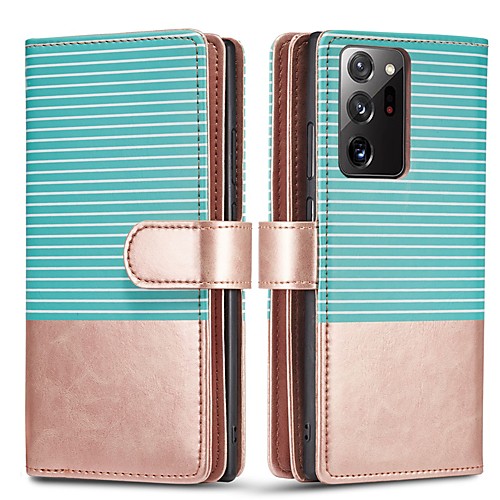 

Phone Case For Samsung Galaxy Full Body Case S21 S21 Ultra S20 S20 ultra Note 20 Ultra S10 S10 S10e Galaxy Note 10 Note 20 Wallet Card Holder Shockproof Solid Colored PU Leather