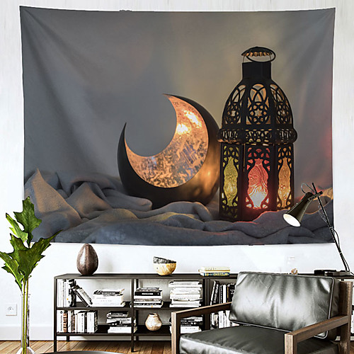 

Wall Tapestry Art Decor Blanket Curtain Hanging Home Bedroom Living Room Decoration Polyester Old Gang Festival Eid Mubarak Islamic Muslim Ramadan