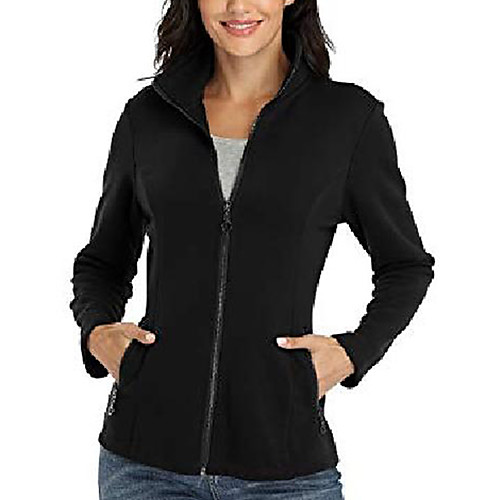 

Women's Jacket Sporty Pocket Coats & Jackets Regular Street Long Sleeve 416 Gray