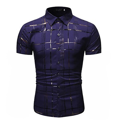 

Men's Shirt Graphic Short Sleeve Casual Tops Casual Black Red Navy Blue