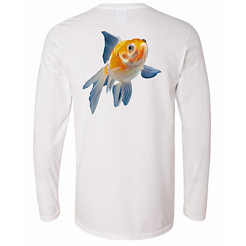

CAWANFLY Men's Fishing Shirt Outdoor Long Sleeve UPF50 UV Protection Quick Dry Lightweight Breathable Top Autumn / Fall Spring Summer Athleisure Fishing Camping & Hiking White / Micro-elastic