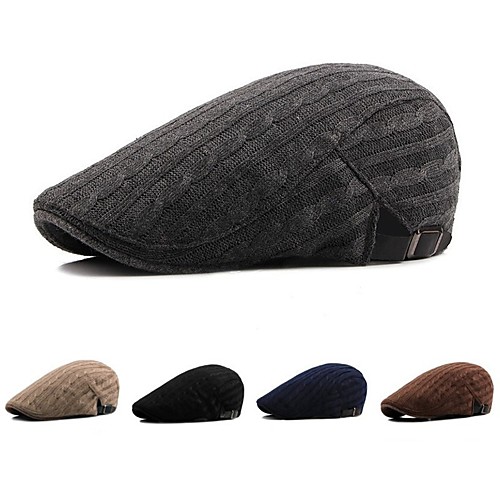 

Men's Protective Hat Party Dailywear Classic Retro Color Block Black Hat