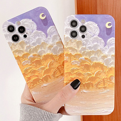 

Phone Case For Apple Back Cover iPhone 12 Pro Max 11 SE 2020 X XR XS Max 8 7 Shockproof Dustproof Scenery Geometric Pattern TPU