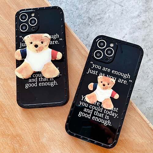

Phone Case For Apple Back Cover iPhone 12 Pro Max 11 SE 2020 X XR XS Max 8 7 Shockproof Dustproof with Stand Animal TPU
