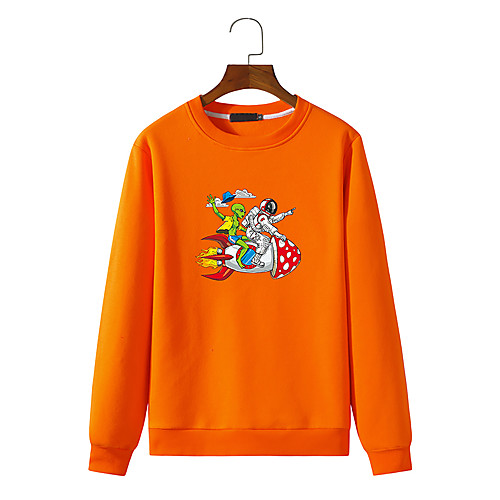 

Men's Sweatshirt Print Print Daily Hot Stamping Streetwear Hoodies Sweatshirts Wine Red Blue Purple