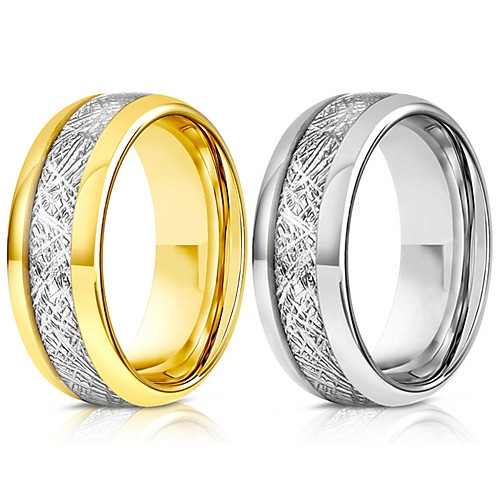 

Ring Geometrical Silver Gold Stainless Steel 18K Gold Filled Stylish Simple Ethnic 1pc 6 7 8 9 10 / Couple's