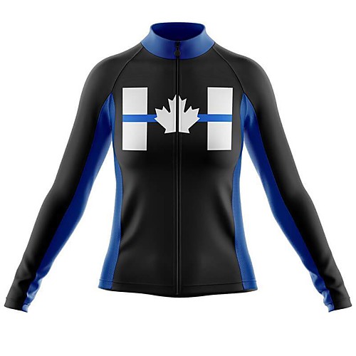 

21Grams Women's Long Sleeve Cycling Jersey Spandex Black Canada Bike Top Mountain Bike MTB Road Bike Cycling Quick Dry Moisture Wicking Sports Clothing Apparel / Stretchy / Athleisure