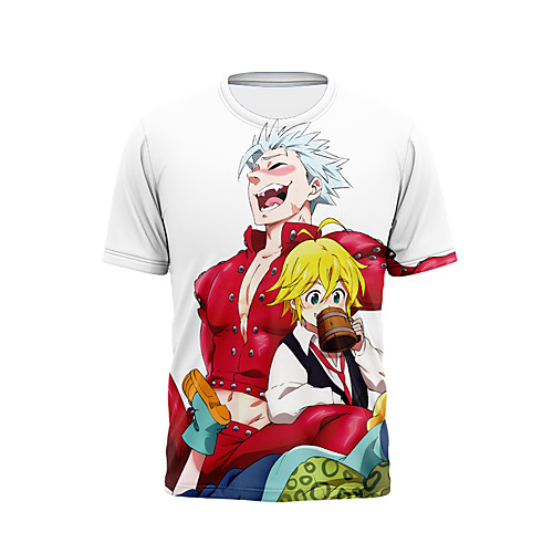 

Inspired by The Seven Deadly Sins Cosplay Anime Cartoon 100% Polyester Print 3D Harajuku Graphic T-shirt For Women's / Men's