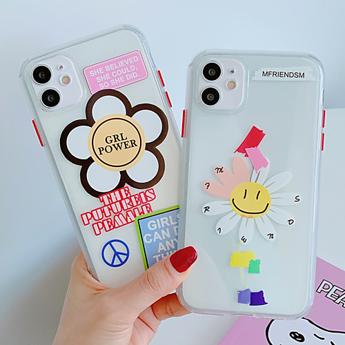 

Phone Case For Apple Back Cover iPhone 12 Pro Max 11 SE 2020 X XR XS Max 8 7 Shockproof Dustproof Cartoon Transparent TPU