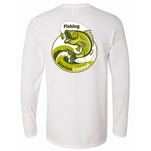 

CAWANFLY Men's Fishing Shirt Outdoor Long Sleeve Quick Dry Breathable Top Autumn / Fall Spring Sports & Outdoor Athleisure Fishing White / Micro-elastic