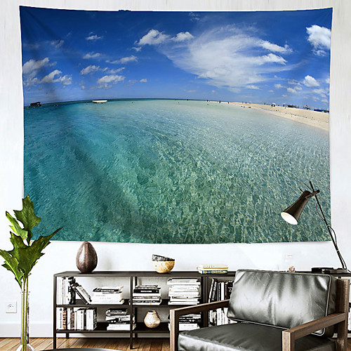 

Ocean Wall Tapestry Art Decor Blanket Curtain Hanging Home Bedroom Living Room Decoration Polyester