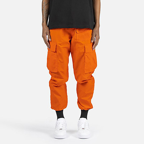 

Men's Cargo Sports Outdoor Sports Slim Casual Sports Pants Tactical Cargo Pants Letter Full Length Print ArmyGreen Purple Orange Black / Drawstring / Elasticity