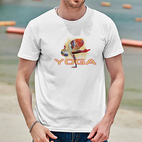 

Men's Unisex Tee T shirt Shirt Hot Stamping Sports Graphic Prints Print Short Sleeve Casual Tops Cotton Basic Designer Big and Tall White