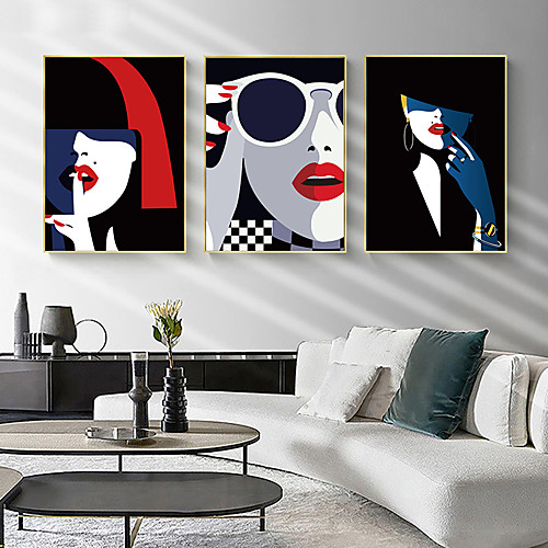 

Wall Art Canvas Prints Painting Artwork Picture Abstract Color Women Portrait Home Decoration Décor Rolled Canvas No Frame Unframed Unstretched