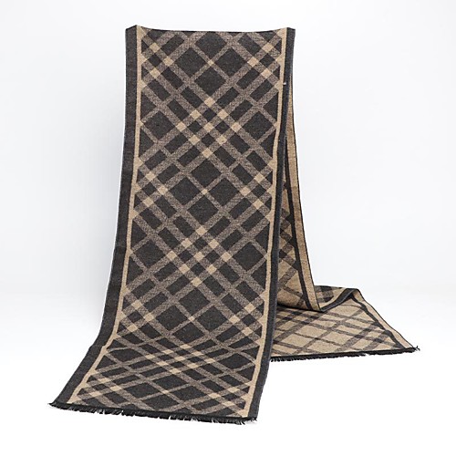 

Men's Rectangle Scarf Daily Wear As Per Picture Scarf Lattice