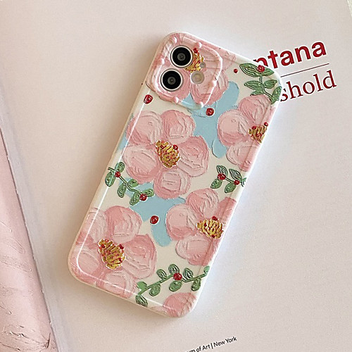 

Phone Case For Apple Back Cover iPhone 12 Pro Max 11 SE 2020 X XR XS Max 8 7 Shockproof Dustproof Graphic Flower TPU
