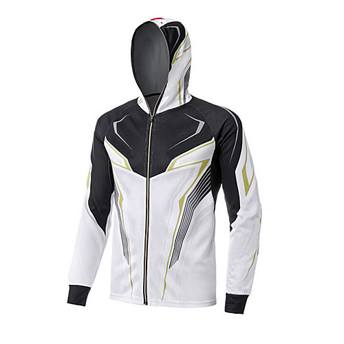 

CAWANFLY Men's Hoodie Jacket Fishing Jacket Outdoor Long Sleeve UPF50 UV Protection Quick Dry Waterproof Zipper Lightweight Jacket Top Autumn / Fall Spring Summer Athleisure Fishing Camping & Hiking