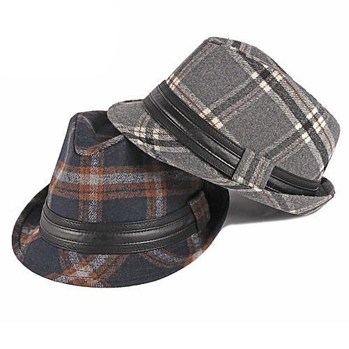 

Men's Protective Hat Party Dailywear Classic Retro Color Block Gray Navy Blue Hat