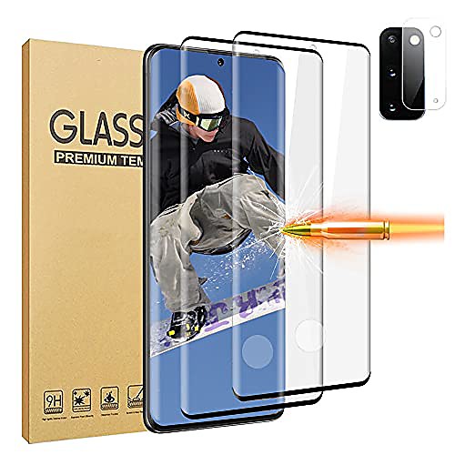 

[2 1pack] for galaxy s20 5g 6.2'' tempered glass screen protector and lens protective film [bubble free] [support fingerprint] [scratch resistance] designed for samsung galaxy s20 screen protector