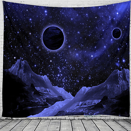 

Seven Stars Sky Pattern Tapestry Art Deco Blanket Curtain Hanging Home Bedroom Living Room Decoration