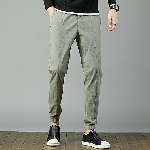 

Men's Cargo Chino Casual Daily Tactical Cargo Capri shorts Pants Solid Color Ankle-Length Classic Drawstring ArmyGreen Khaki Light Grey Black