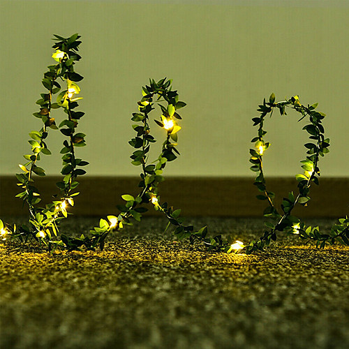 

LED Leaf Shape Fairy String Lights 2.5M 30 LEDs Battery Operation Wedding Christmas Garden Room Home Decoration Lamp