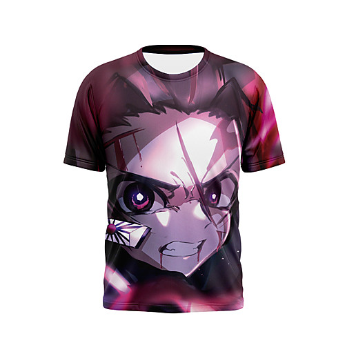 

Inspired by Demon Slayer: Kimetsu no Yaiba Cosplay Anime Cartoon 100% Polyester Print 3D Harajuku Graphic T-shirt For Women's / Men's