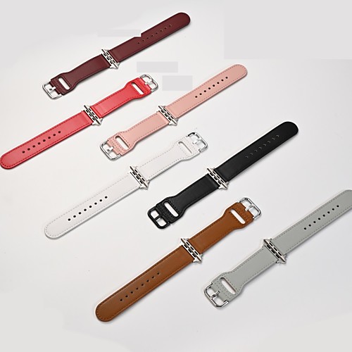 

Smart Watch Band for Apple iWatch 1 pcs Classic Buckle Genuine Leather Replacement Wrist Strap for Apple Watch Series SE / 6/5/4/3/2/1