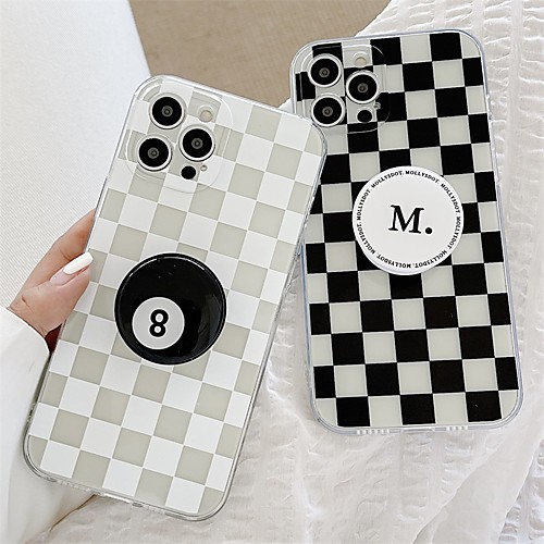 

Phone Case For Apple Back Cover iPhone 12 Pro Max 11 SE 2020 X XR XS Max 8 7 Shockproof Dustproof with Stand Geometric Pattern TPU