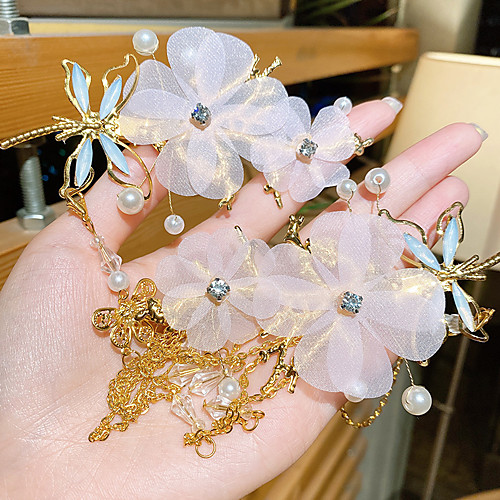 

children's costume headdress step by step tassel hairpin super fairy princess hair accessories ancient han clothing accessories girl ancient style hairpin