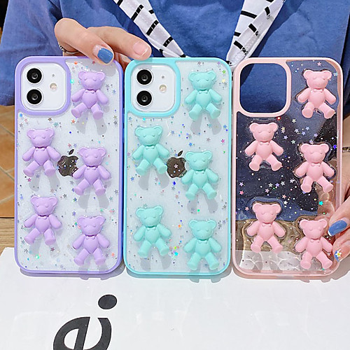 

Phone Case For Apple Back Cover iPhone 12 Pro Max 11 SE 2020 X XR XS Max 8 7 Shockproof Dustproof Cartoon Geometric Pattern Glitter Shine TPU