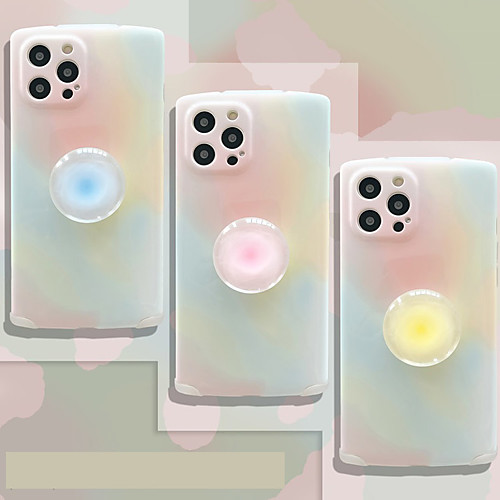 

Phone Case For Apple Back Cover iPhone 12 Pro Max 11 SE 2020 X XR XS Max iphone 7Plus / 8Plus Shockproof Dustproof with Stand Color Gradient TPU