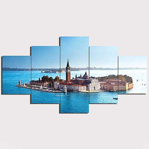 

5 Panels Wall Art Canvas Prints Painting Artwork Picture Island Painting Home Decoration Decor Rolled Canvas No Frame Unframed Unstretched