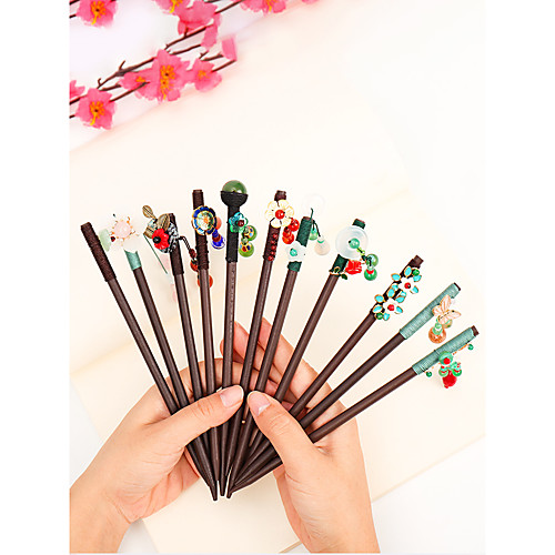 

new retro hanfu hairpin, ancient costume, long wood tassel hairpin, super fairy temperament headdress pan head accessories hair accessories