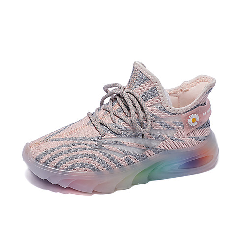 

Women's Trainers Athletic Shoes Flat Heel Round Toe Booties Ankle Boots Daily Work Tissage Volant Plaid Pink Gray Green