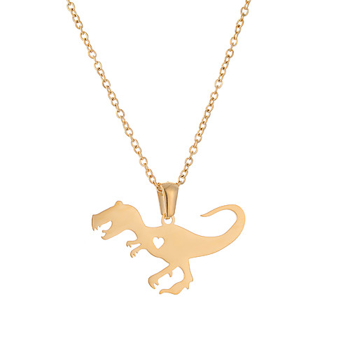 

lureme Cute Stainless Steel Dinosaur Necklace Koala Necklace Whale Necklace for Women