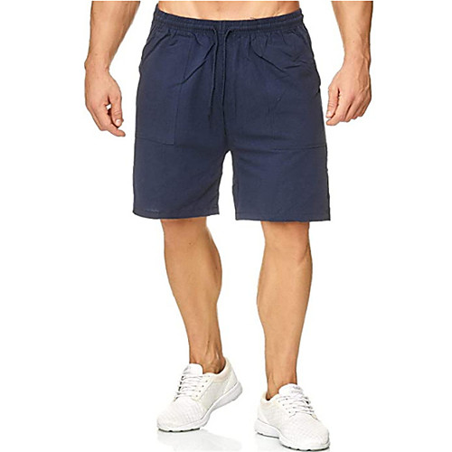 

Men's Casual / Sporty Athleisure Outdoor Sports Daily Leisure Sports Sweatpants Shorts Pants Solid Color Knee Length Pocket Army Green Khaki Black Navy Blue Light Blue