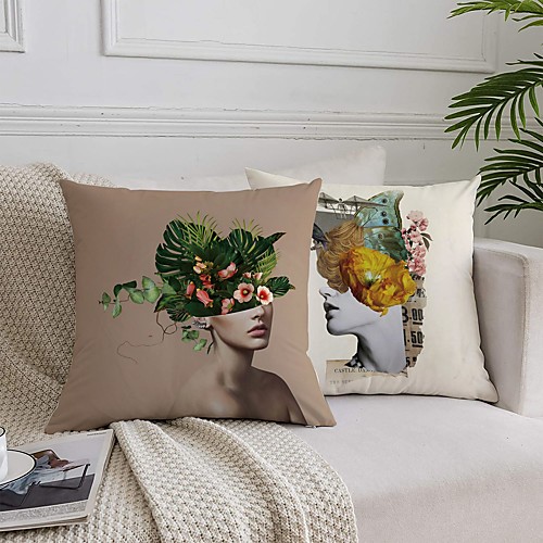 

Arty Woman Double Side Cushion Cover 2PC Soft Decorative Square Throw Pillow Cover Cushion Case Pillowcase for Bedroom Livingroom Superior Quality Machine Washable Outdoor Cushion for Sofa Couch Bed Chair