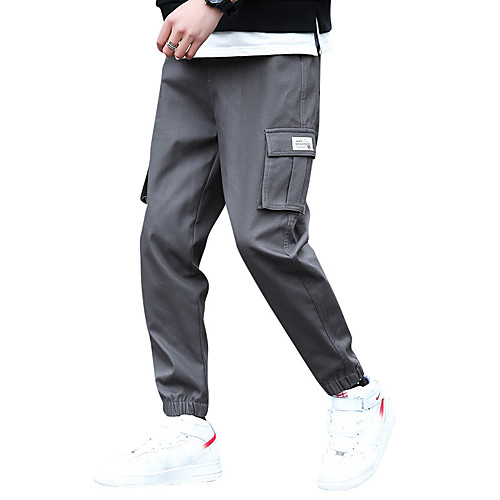 

Men's Casual / Sporty Athleisure Outdoor Sports Daily Leisure Sports Pants Tactical Cargo Pants Patchwork Ankle-Length Pocket ArmyGreen Khaki Black Dark Gray