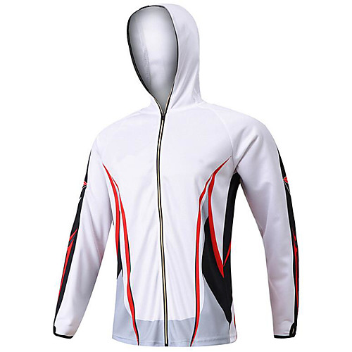 

CAWANFLY Men's Hoodie Jacket Fishing Jacket Outdoor Long Sleeve UPF50 UV Protection Quick Dry Waterproof Zipper Lightweight Jacket Top Autumn / Fall Spring Summer Athleisure Fishing Camping & Hiking